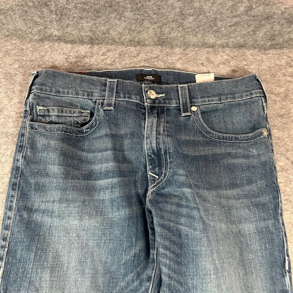 True Religion Geno Relaxed Slim Jeans Mens 36x32 Blue Medium Wash Horseshoe Y2K